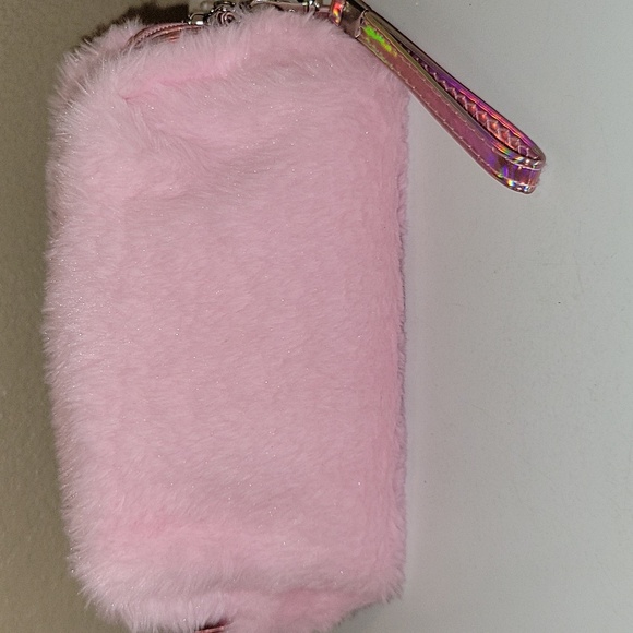 Pink Barbie Furry Cosmetic Bag - Picture 5 of 6